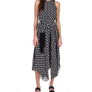 Michael Kors Printed Asymmetrical-Hem Dress
